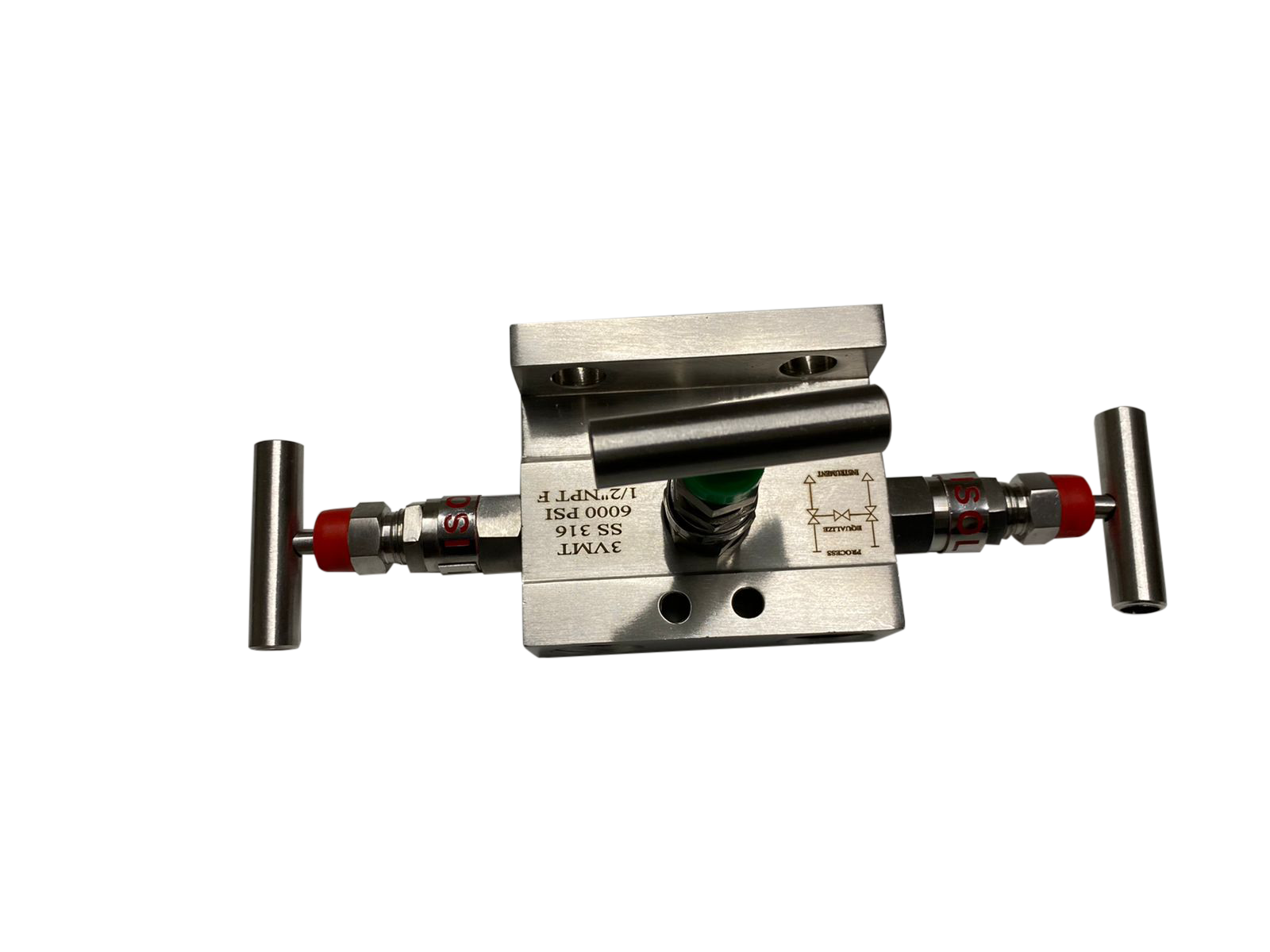Three-Valve-Manifold-Direct-Mount-T-Type-Pipe-into-Flange